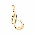 14K Yellow Gold Freeform Pendant